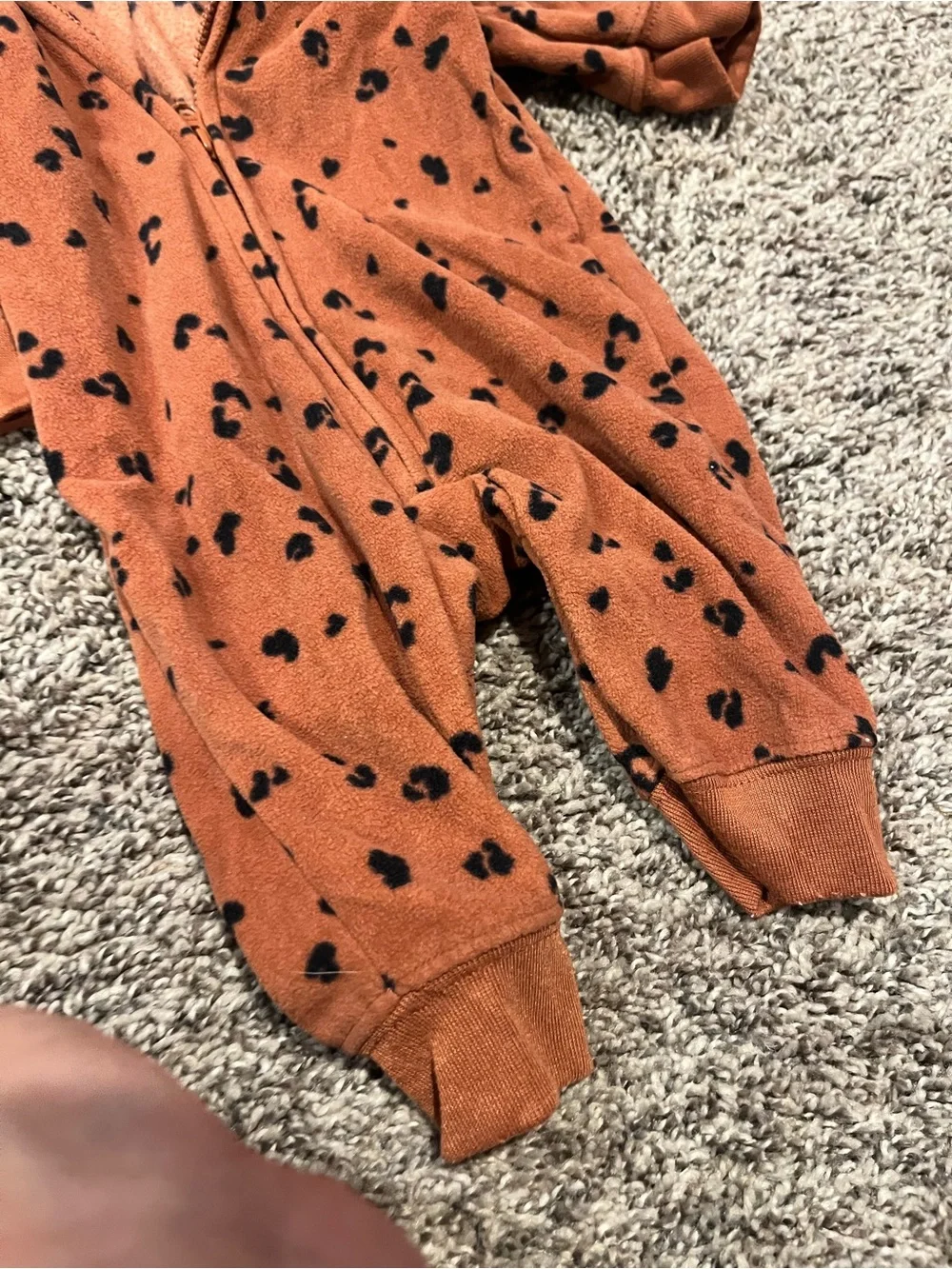 Carter's Rust Leopard Sherpa-Lined Hooded Jacket